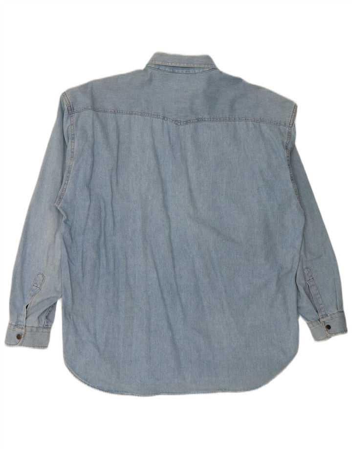 Ανδρικό τζιν πουκάμισο Casucci 2XL Μπλε βαμβακερό