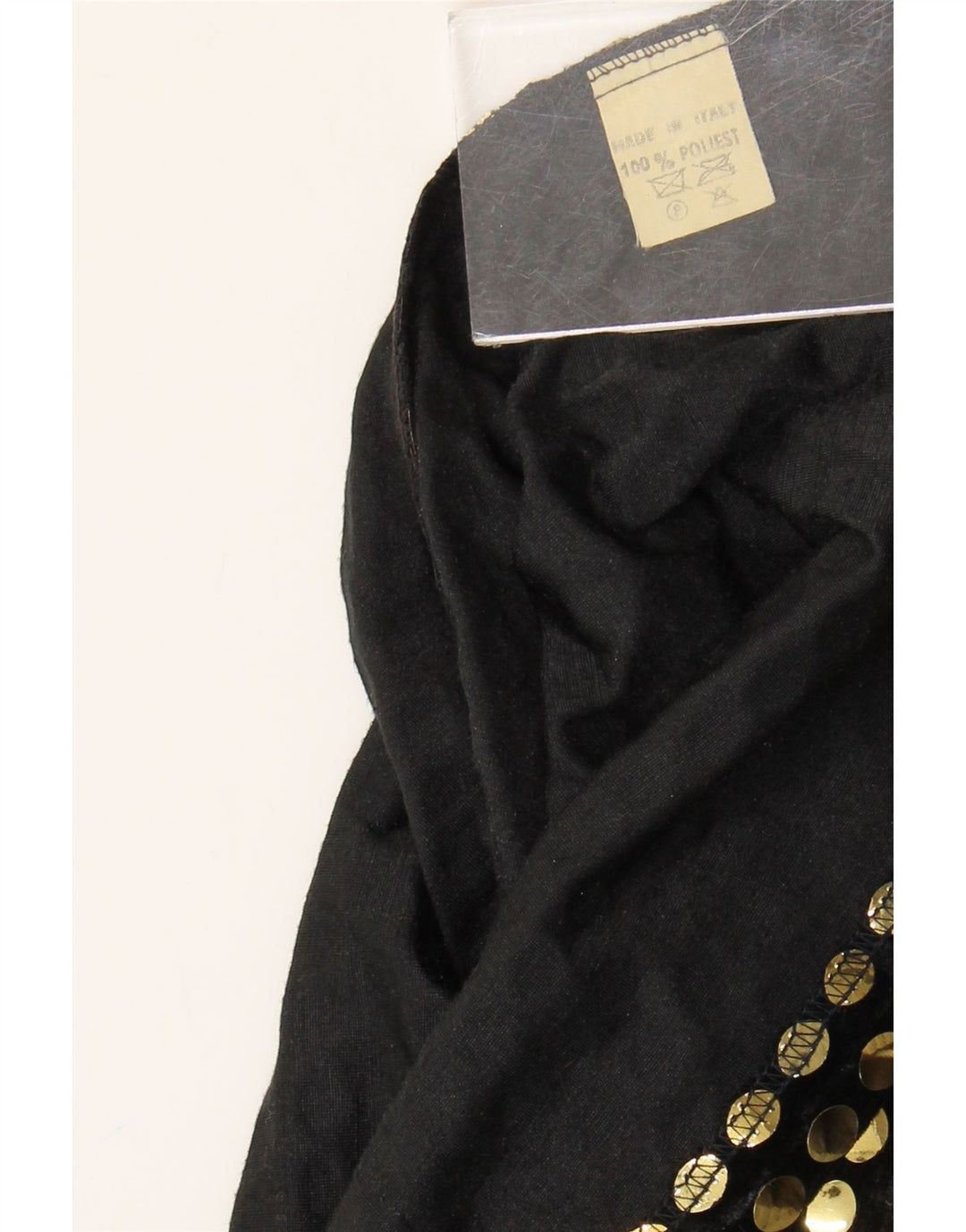 Vintage γυναικεία αμάνικη μπλούζα τοπ UK 10 Small Black Polyester