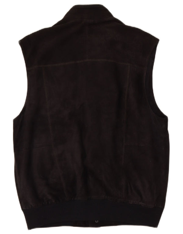 STRIWA Ανδρικό Suede Gilet UK 38 Medium Navy Blue Leather