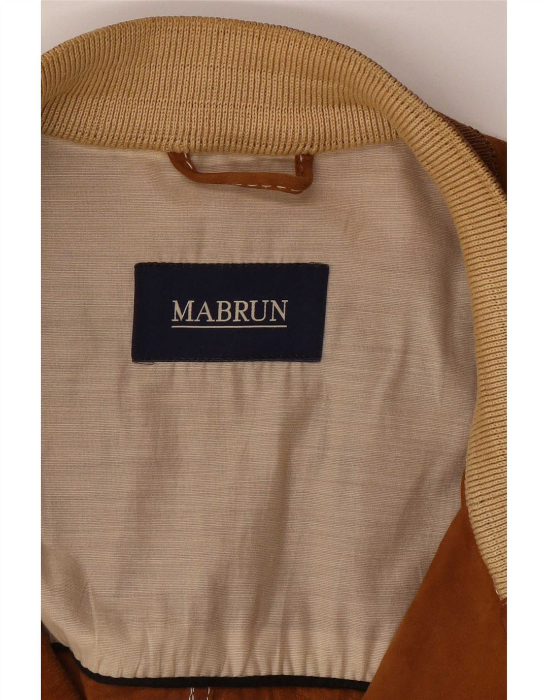 Mabrun Ανδρικό Suede Bomber Jacket IT 54 2XL Beige