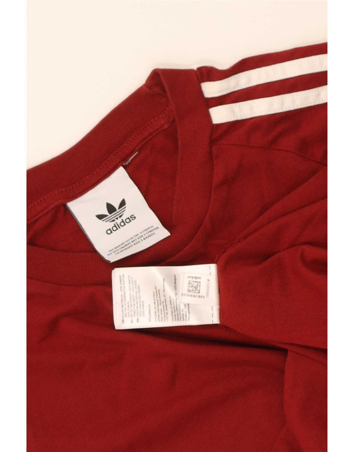 Ανδρικό T-Shirt Adidas Top Μικρό κόκκινο βαμβακερό