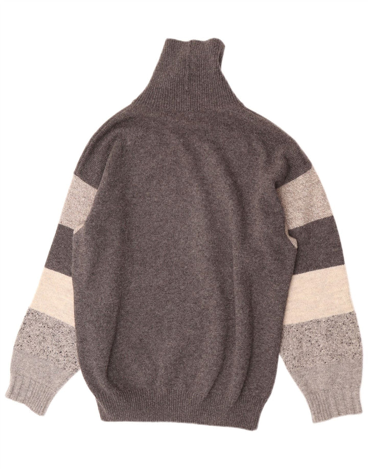 Iceberg Mens Tom and Jerry Roll Neck Jumper πουλόβερ Μεγάλο γκρι καρτούν