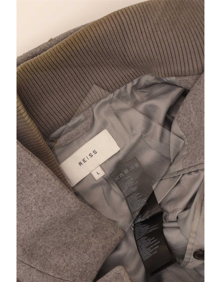 Ανδρικό πανωφόρι Reiss UK 40 Large Grey Wool