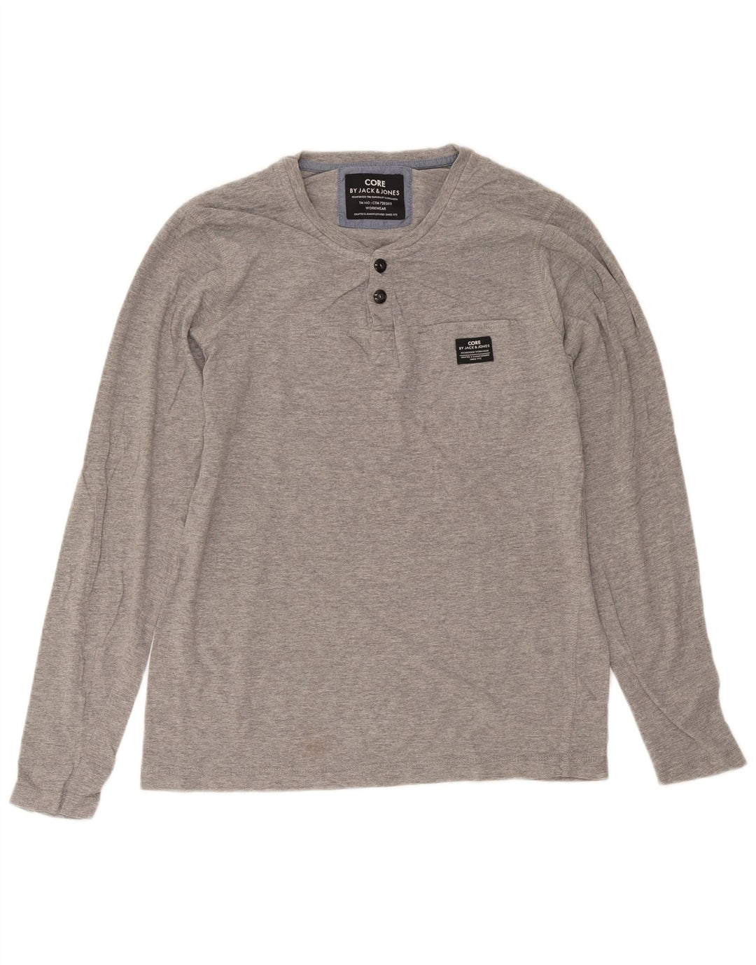 Jack & Jones Ανδρικό μακρυμάνικο μπλουζάκι μεγάλο γκρι βαμβακερό