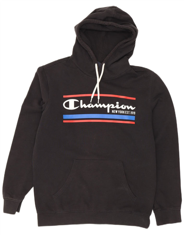 Ανδρικό Champion Graphic Hoodie Jumper Μεσαίο μαύρο βαμβακερό