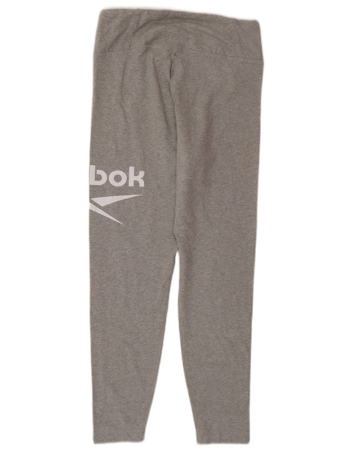 Γυναικεία γραφικά κολάν Reebok UK 12/14 Μεσαίο γκρι βαμβακερό