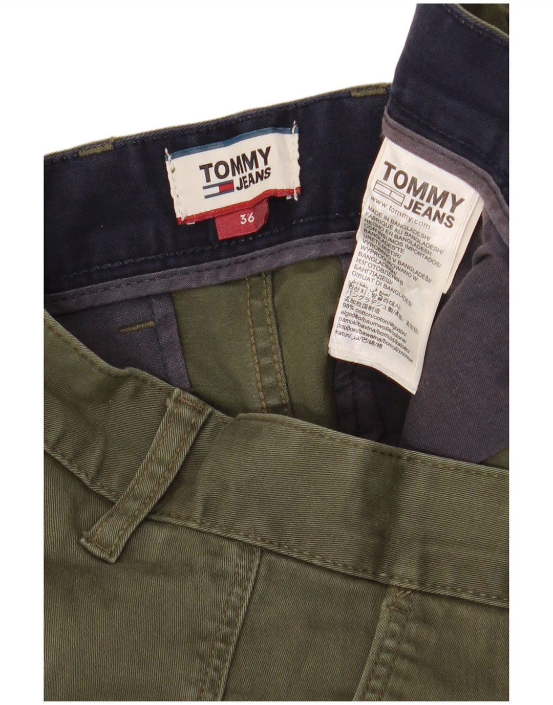 Ανδρικό σορτς Chino Tommy Hilfiger W36 μεγάλο βαμβακερό χακί