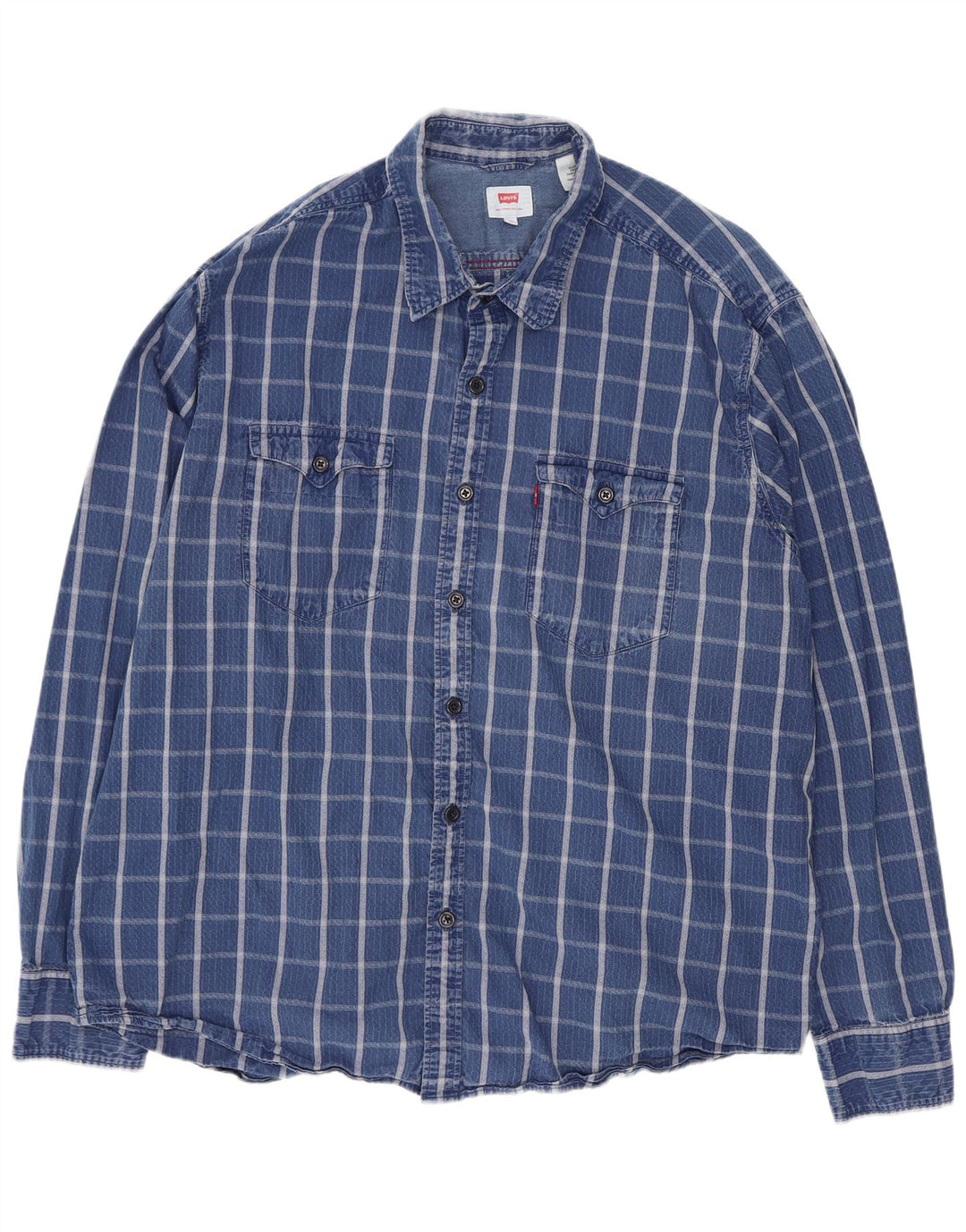 Ανδρικό πουκάμισο Levi's XL Blue Check Cotton
