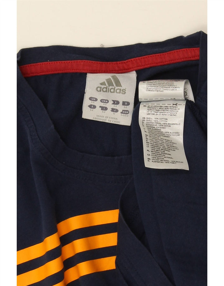 Ανδρικό T-Shirt Adidas Top Βαμβακερό μεσαίο Navy Blue