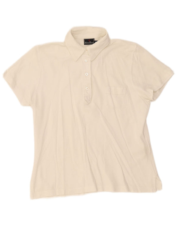 Γυναικείο μπλουζάκι πόλο Conte of Florence UK 18 XL από λευκό βαμβακερό