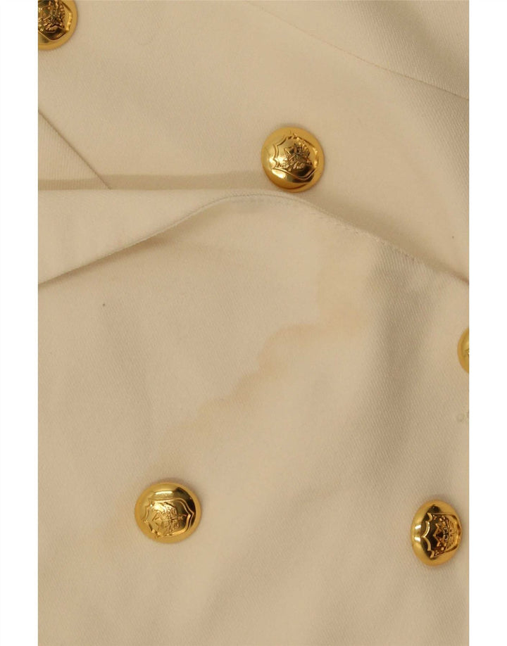 Zara Γυναικείο Μπουφάν Blazer με διπλό στήθος UK 14 XL Off White Polyester