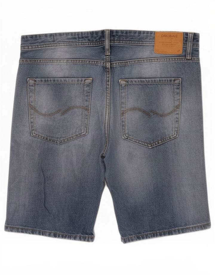 Jack & Jones Ανδρικό τζιν σορτς μεγάλο W36 μπλε βαμβακερό