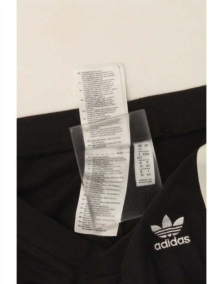 Γυναικείο κολάν Adidas UK 12 μεσαίο μαύρο βαμβακερό
