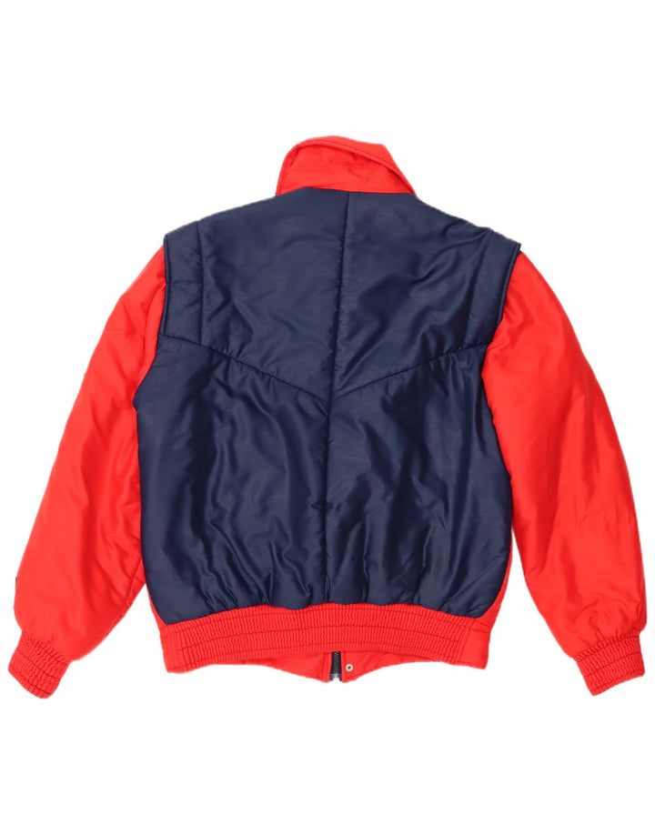 Vintage Ανδρικό μπουφάν με επένδυση IT 48 Medium Red Colourblock Polyamide