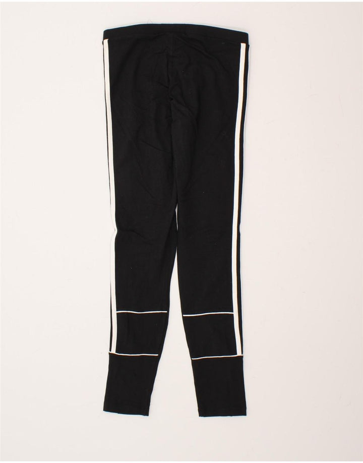 ADIDAS Womens Leggings UK 10 Small Black Cotton Vintage Adidas and Second-Hand Adidas from Messina Hembry 