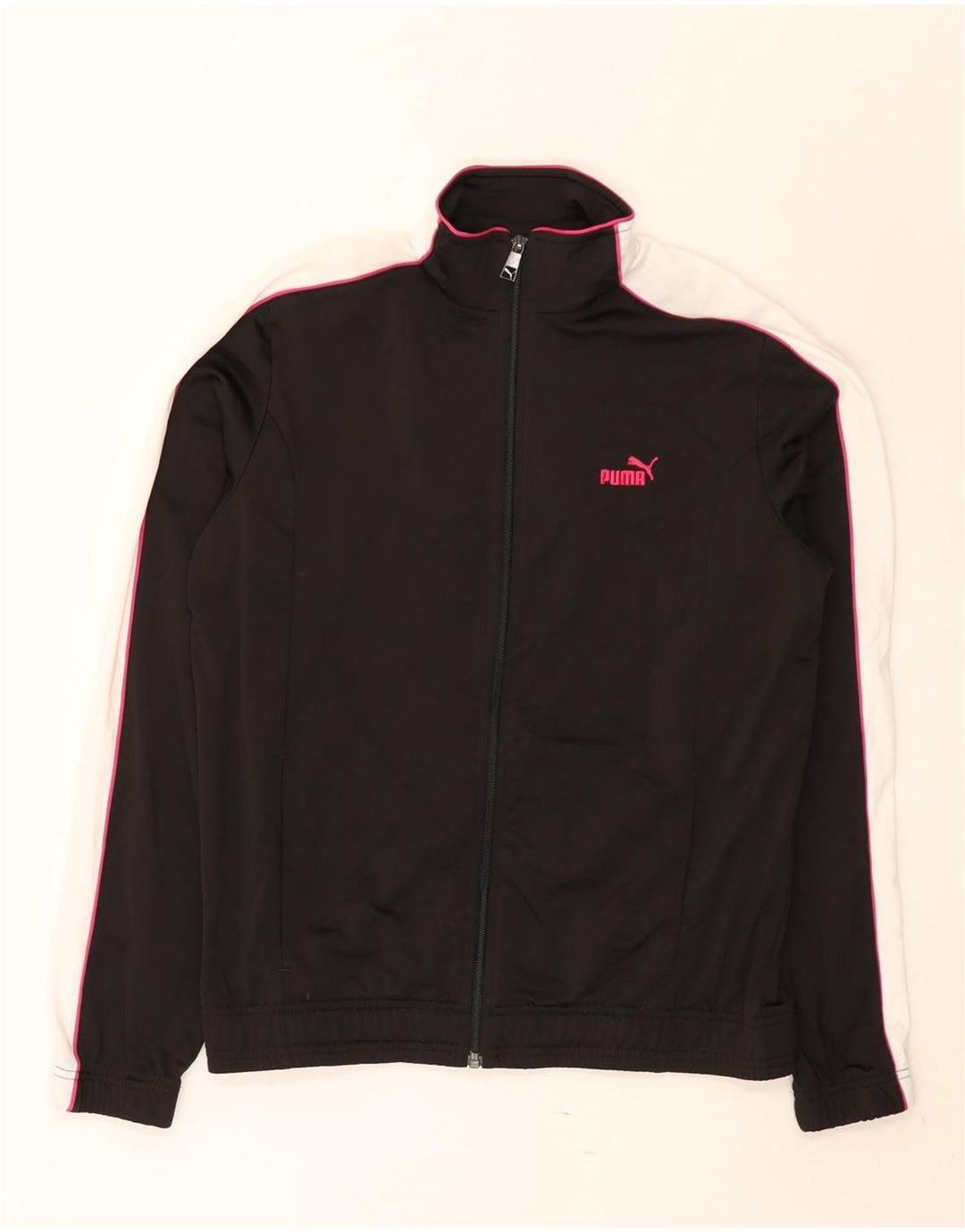 Puma Γυναικεία αθλητική φόρμα Top Jacket UK 16 Large Black Polyester
