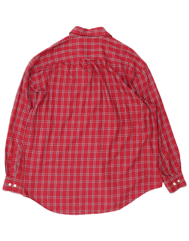 Ανδρικό πουκάμισο Nautica XL Red Check Cotton