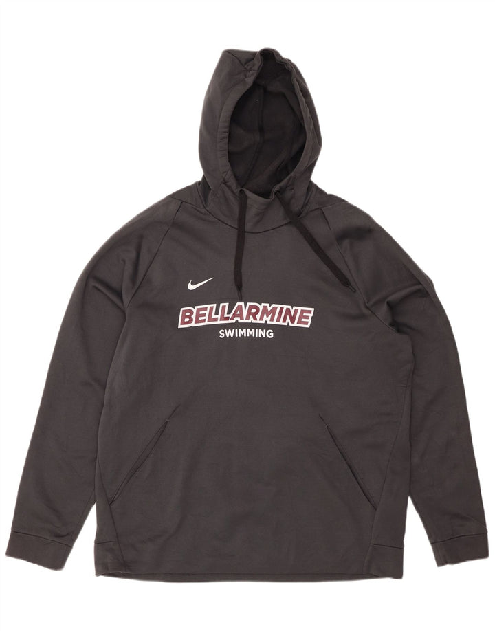 Ανδρικά NIKE Bellarmine Graphic Hoodie Jumper XL Grey Polyester