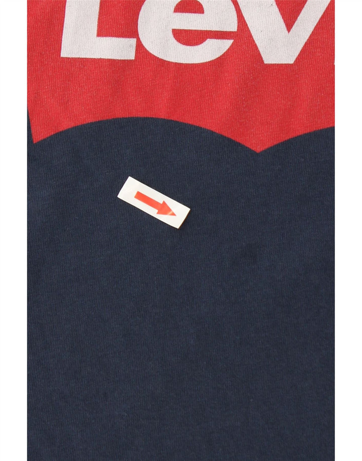 Ανδρικό γραφικό μπλουζάκι Levi's Small Navy Blue από βαμβάκι