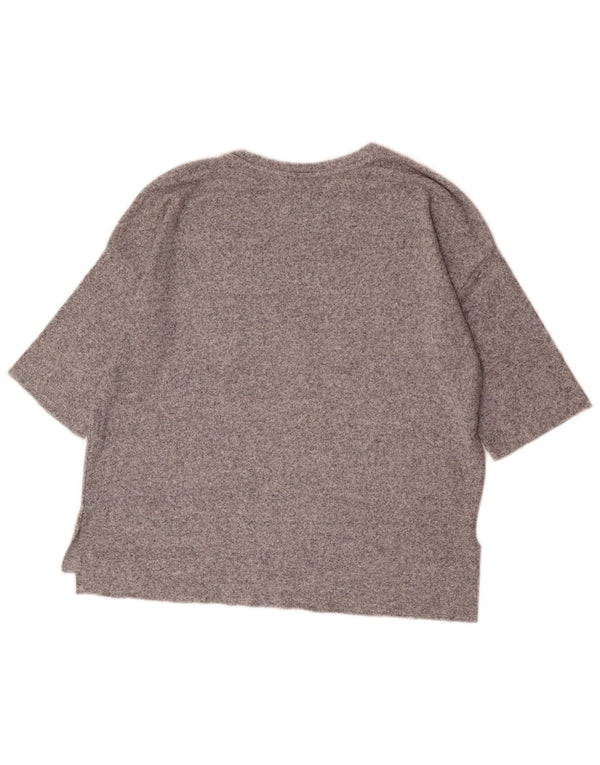 Zara γυναικείο Trafaluc T-Shirt Oversized UK 10 Small Grey Flecked