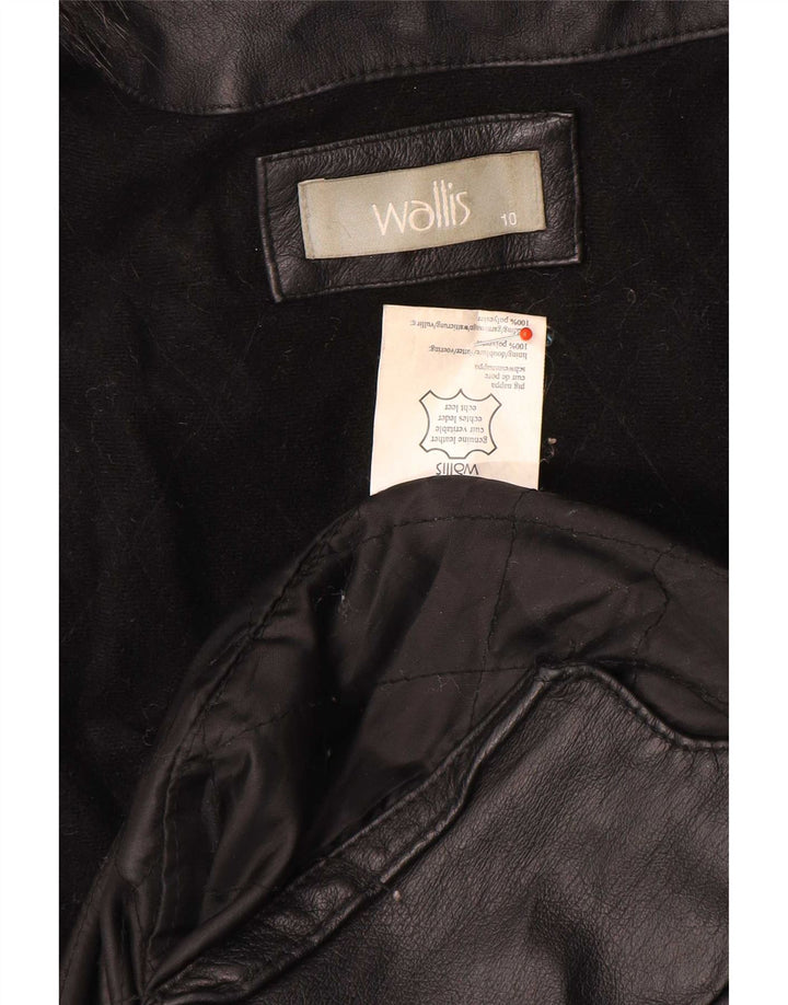 Wallis Γυναικείο Δερμάτινο Παλτό UK 10 Small Black