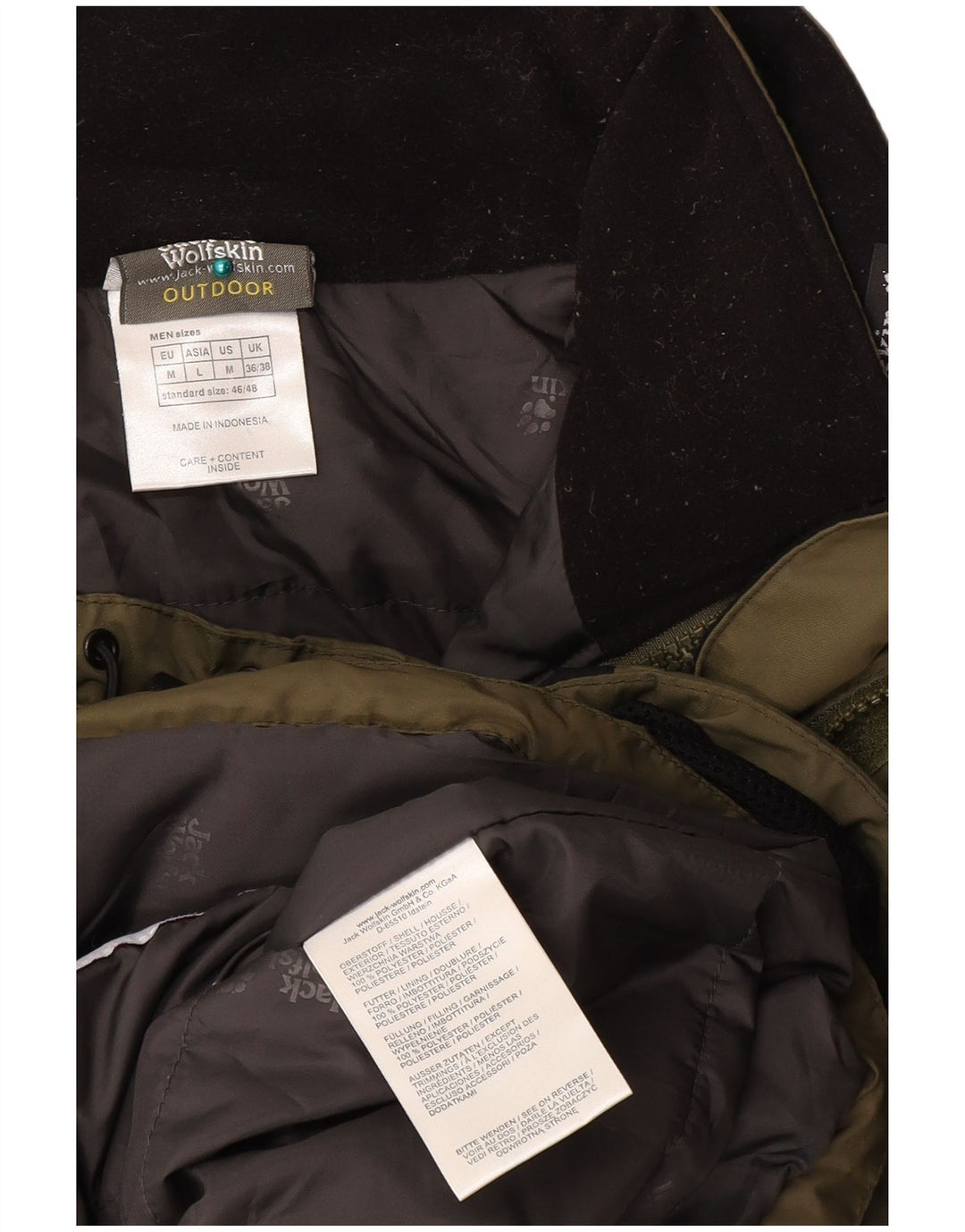 JACK WOLFSKIN Ανδρικό τζάκετ αντιανεμικό UK 36/38 Medium Khaki Colourblock