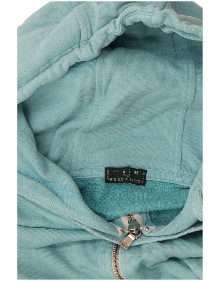 Fred Perry Γυναικείο πουλόβερ με κουκούλα με φερμουάρ UK 12 Medium Turquoise