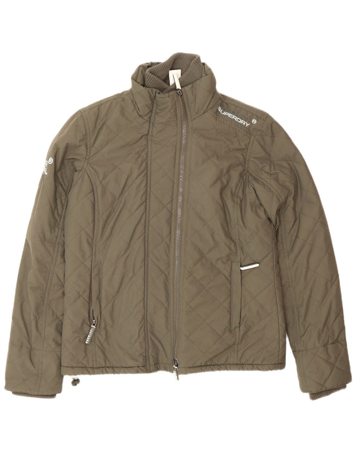 Superdry Γυναικείο Windcheater Windbreaker Jacket UK 14 Medium Khaki Nylon