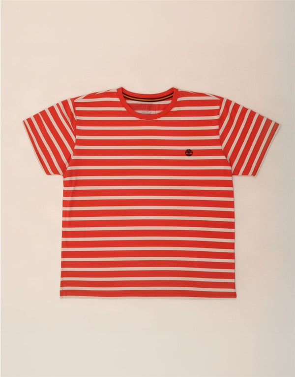 Ανδρικό T-Shirt Timberland Regular Fit Top XL κόκκινο ριγέ βαμβακερό