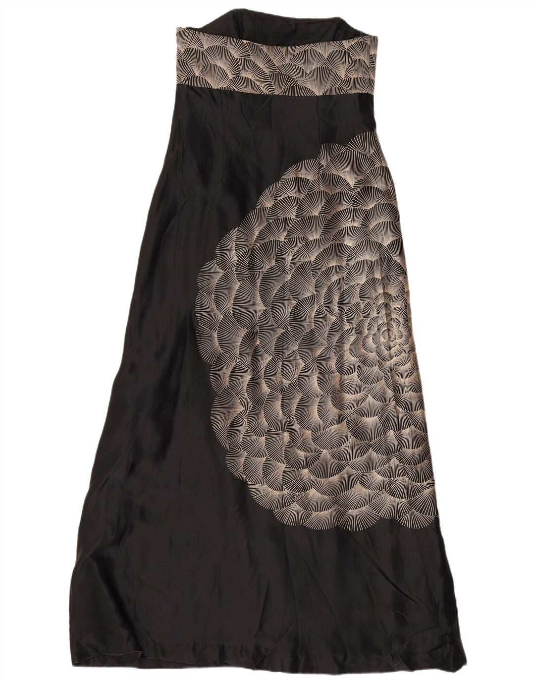 Γυναικείο αφηρημένο φόρεμα Monsoon Strapless UK 12 Medium μαύρο