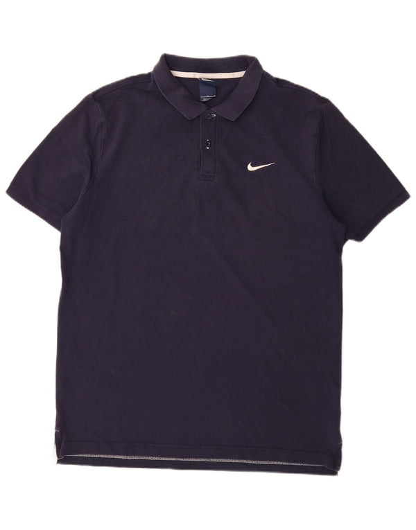 Ανδρικό μπλουζάκι πόλο Nike, μεγάλο μπλε ναυτικό βαμβακερό