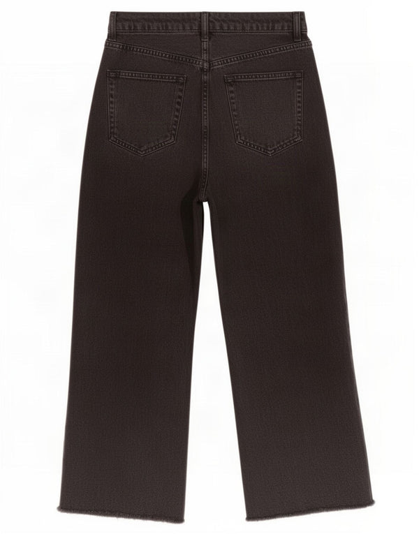 Topshop Γυναικείο Crop Ψηλόμεσο Φαρδύ τζιν πόδι W26 L24 Γκρι