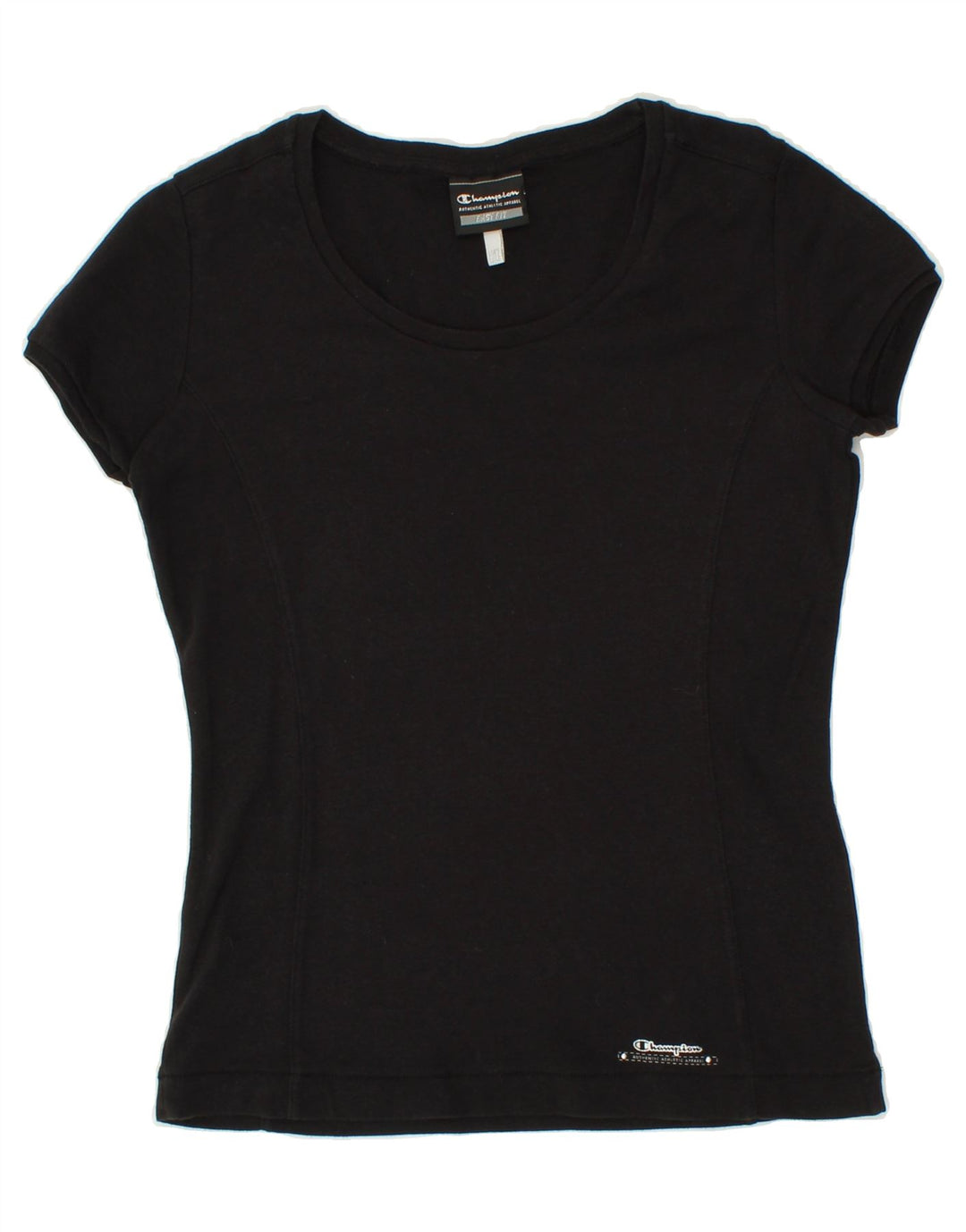 CHAMPION Womens Easy Fit T-Shirt Top UK 12 Medium Black Vintage Champion and Second-Hand Champion from Messina Hembry 