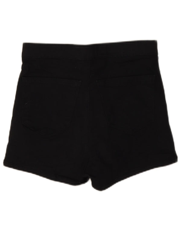 Topshop Γυναικείο Joni τζιν σορτς UK 12 Medium W28 μαύρο βαμβακερό