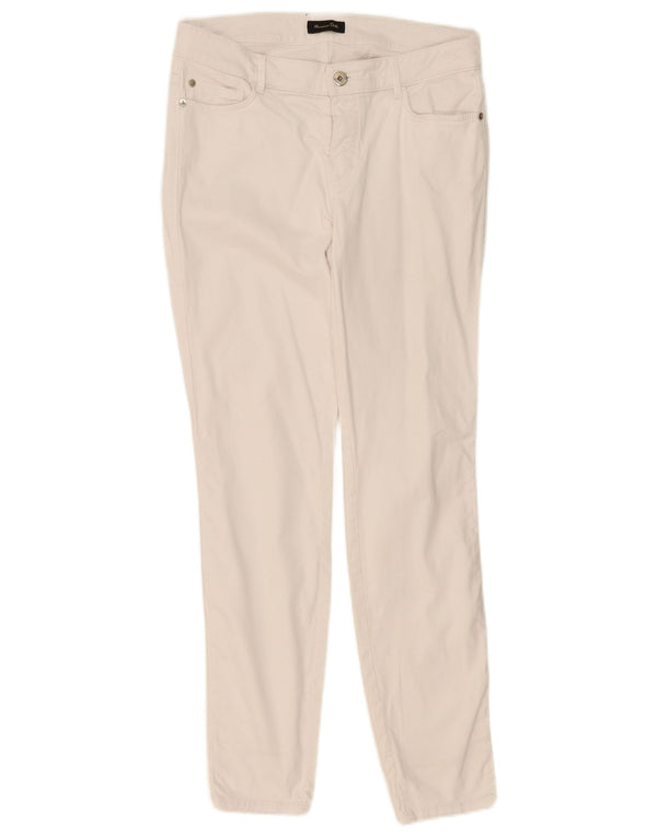 Massimo Dutti Womens Skinny Casual Trousers EU 40 Medium W30 L30 White