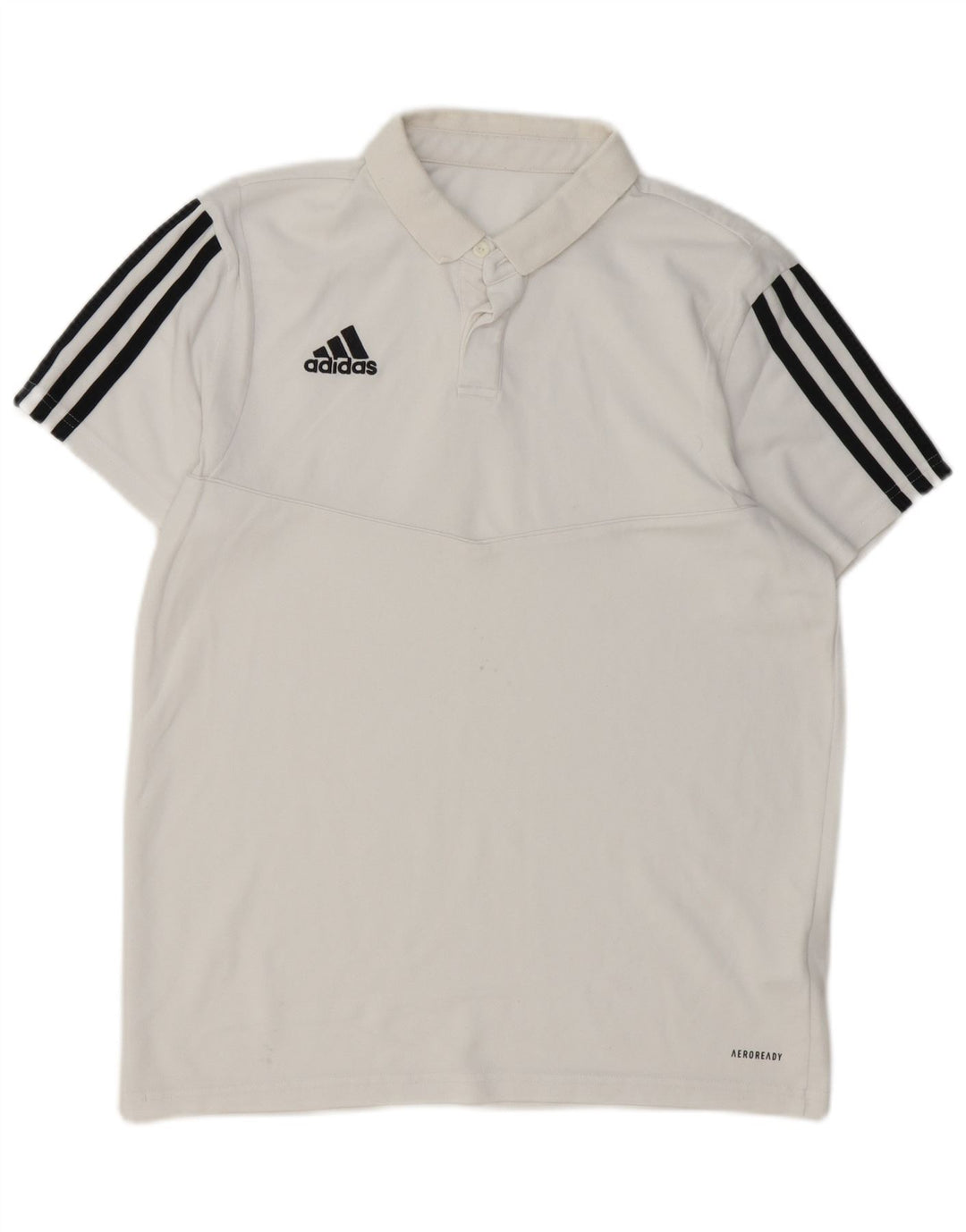 Adidas Ανδρικό πουκάμισο Aeroready Polo, μεσαίο λευκό βαμβακερό