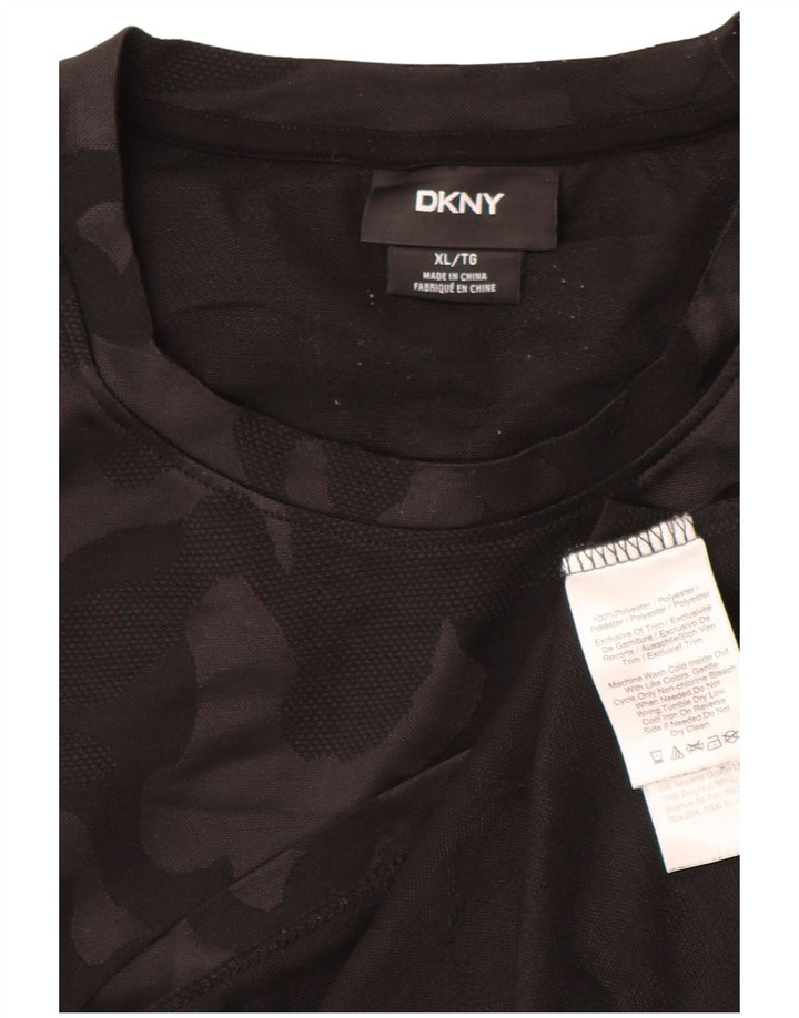 Ανδρικό T-Shirt DKNY Top XL Μαύρο Καμουφλάζ Πολυεστέρας