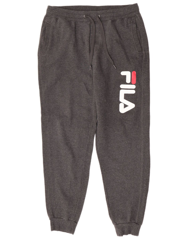 Fila Ανδρική φόρμα γραφικής φόρμας παντελόνι Joggers IT 52 Large Grey Polyester