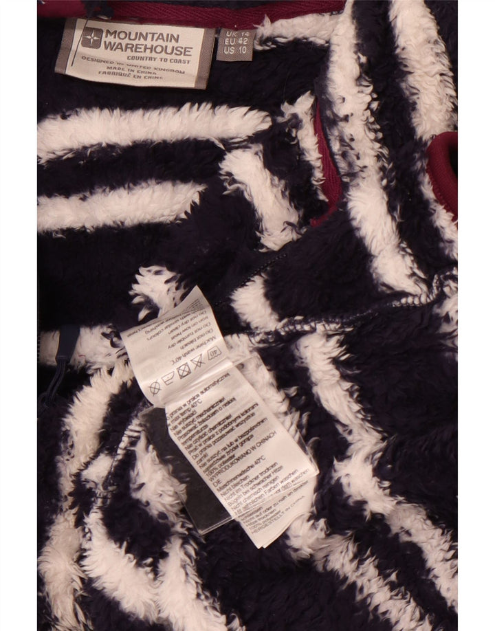 MOUNTAIN WAREHOUSE Γυναικείο Fleece Jumper UK 14 Large Navy Blue ριγέ