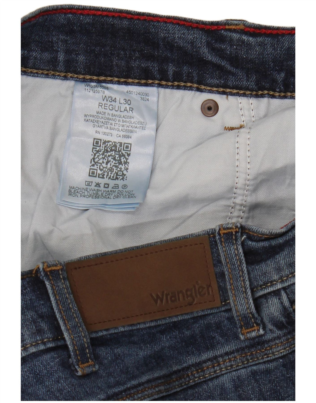 Ανδρικό τζιν κανονικό ίσιο Wrangler W34 L30 Μπλε βαμβακερό