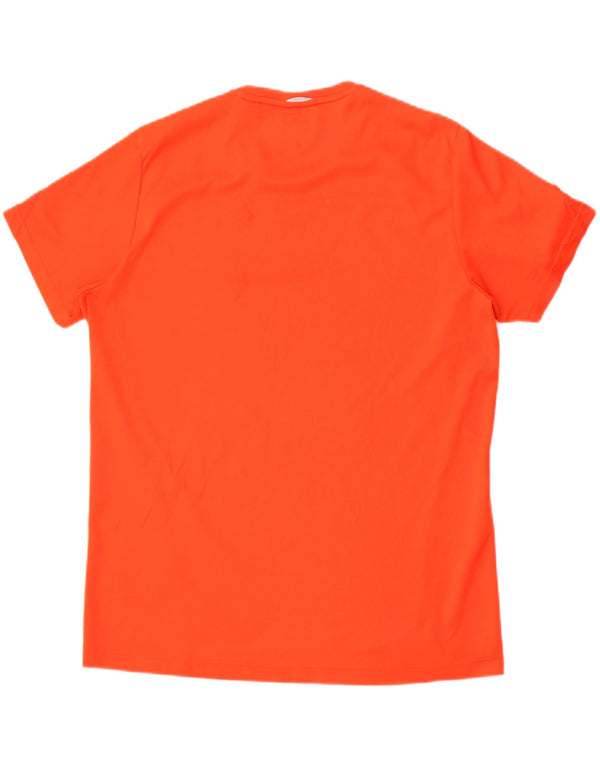 Adidas Mens Climalite T-Shirt Top Large Orange Polyester