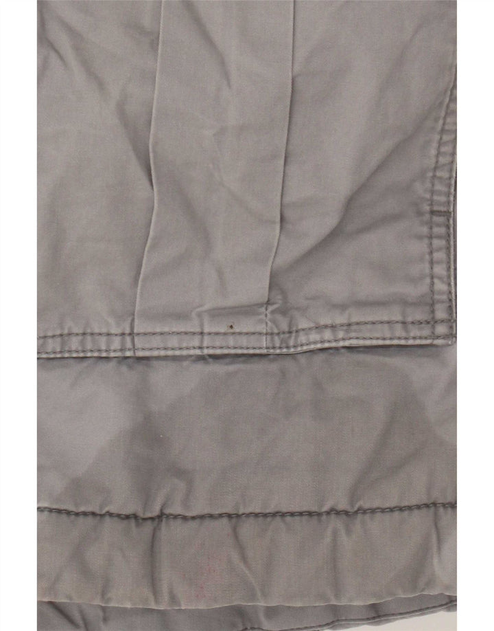 Gap Γυναικείο μπουφάν Parka με κουκούλα UK 10 Small Grey Cotton