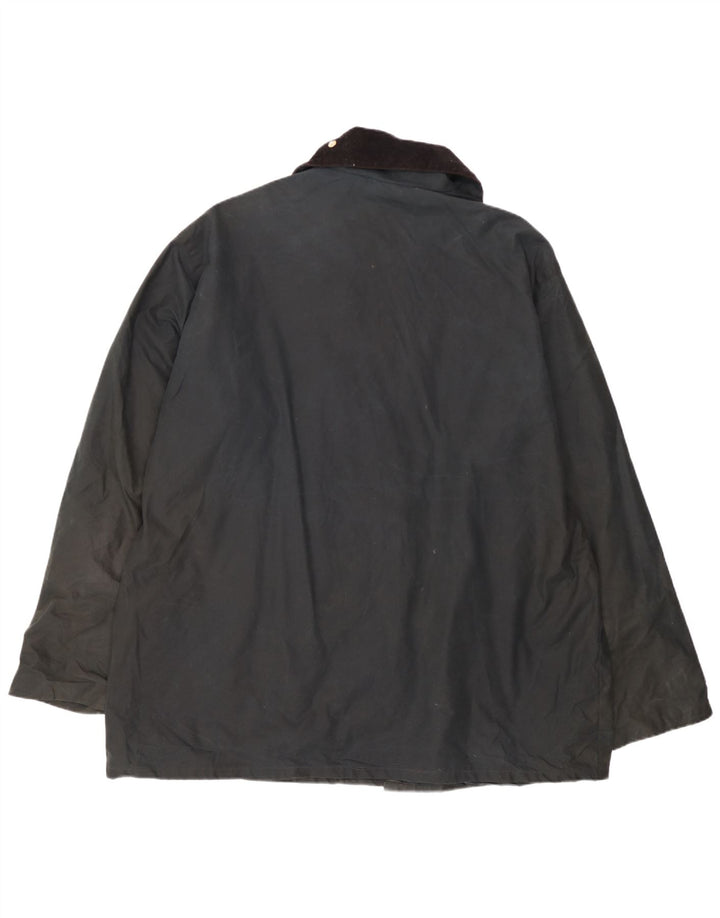 Miller & Simons Ανδρικό κερωμένο βαμβακερό μπουφάν UK 42 XL Μαύρο