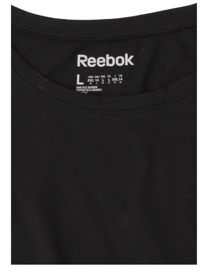 Reebok Γυναικείο T-Shirt Top UK 14 Medium Black
