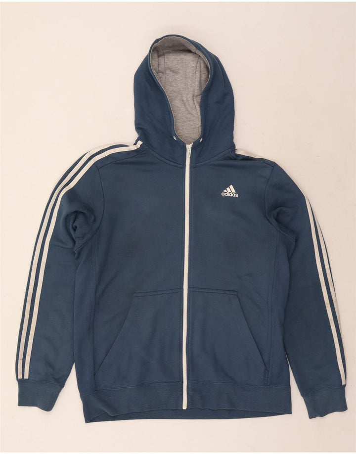 Ανδρικό πουλόβερ με κουκούλα με φερμουάρ Adidas Climalite Μεγάλο μπλε ναυτικό πολυεστέρα