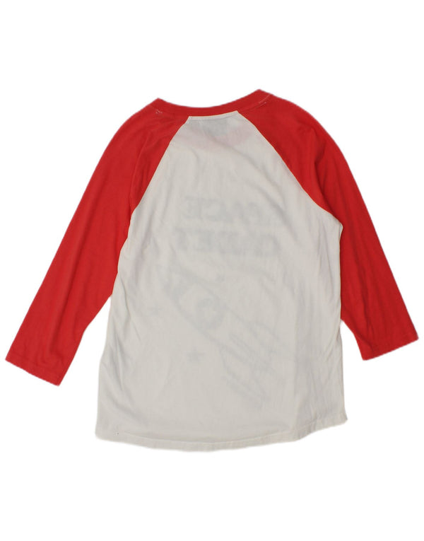 Superdry Γυναικείο τοπ 3/4 μανίκι UK 8 Small White Colourblock Βαμβακερό