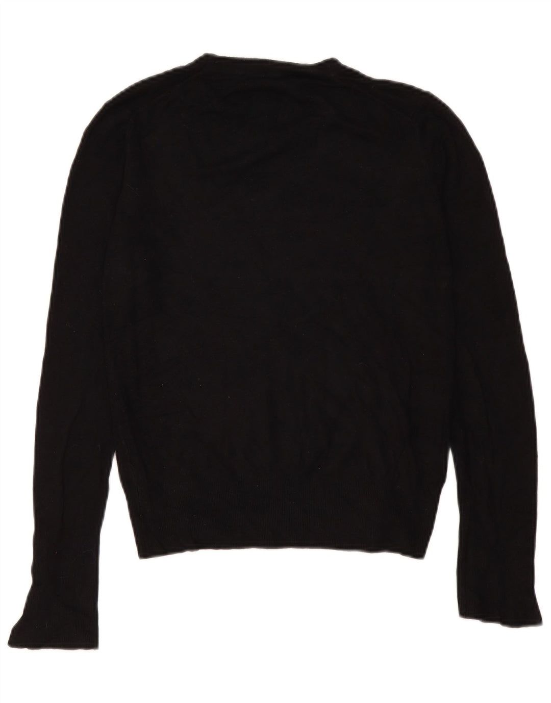 Zara Γυναικείο πουλόβερ με λαιμόκοψη UK 14 Medium Μαύρο