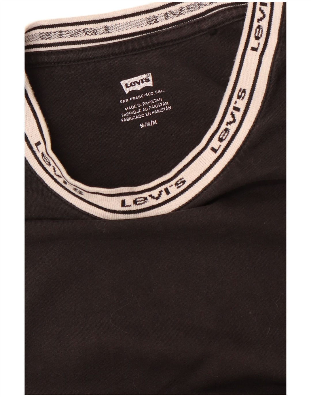 Γυναικείο γραφικό T-Shirt LEVI'S Top UK 14 Medium Black