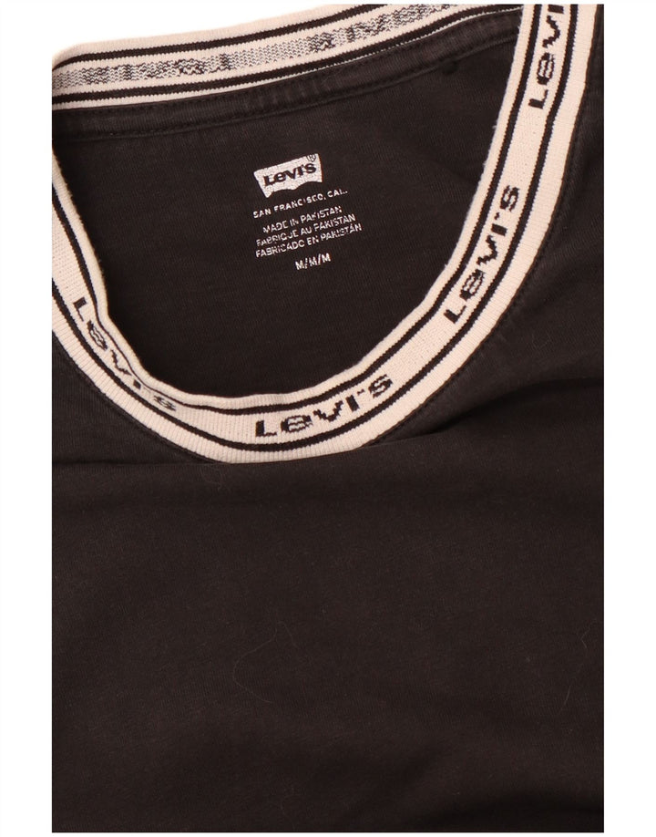 Γυναικείο γραφικό T-Shirt LEVI'S Top UK 14 Medium Black