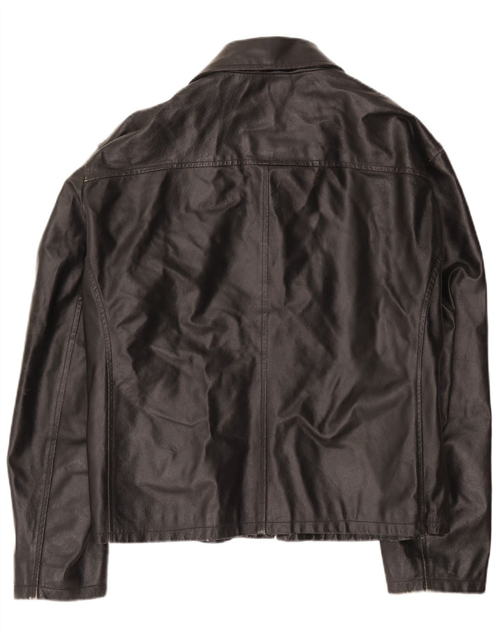 Vintage Ανδρικό Δερμάτινο Μπουφάν UK 42 XL Μαύρο Δερμάτινο